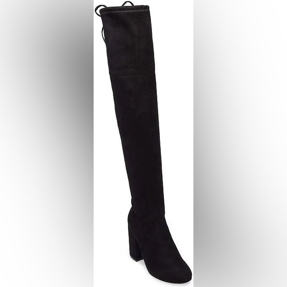 Steve Madden Niela Black Heeled Boots - Picture 1 of 3